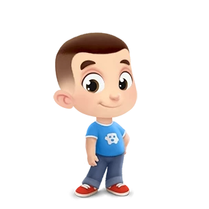 A little cartoon boy from the best custom book for mamas and their babies.