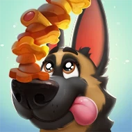 A personalized dog avatar balancing treats on its nose. A story from a custom book celebrating your dog.