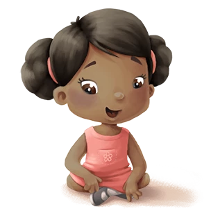 A cartoon girl from the best one-of-a-kind gift for Mother's Day, Christmas, birthdays, or Valentine's Day. 